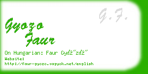 gyozo faur business card